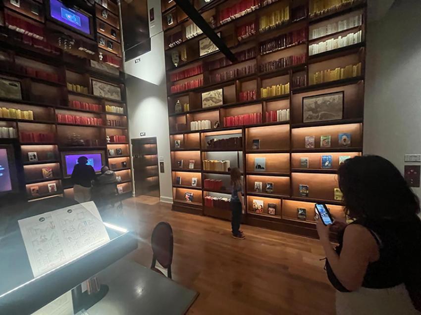 "The Library" in the museum is where books come to life before your eyes.