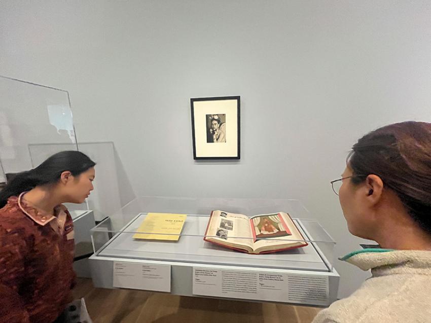 Visitors at the exhibition