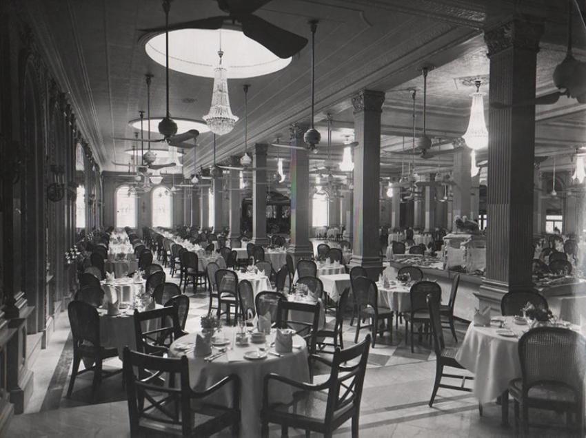 A vintage photo of the grand ballrooms of Firpo’s. Photo credit: Dr. Enrico De Barbeiri.