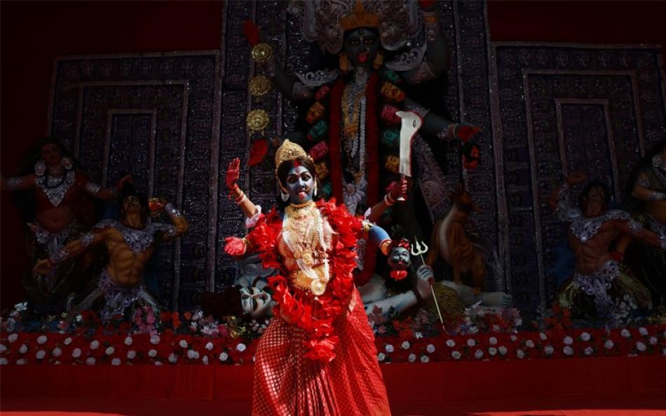 In Images: Dancers perform before Goddess Kali at  ...