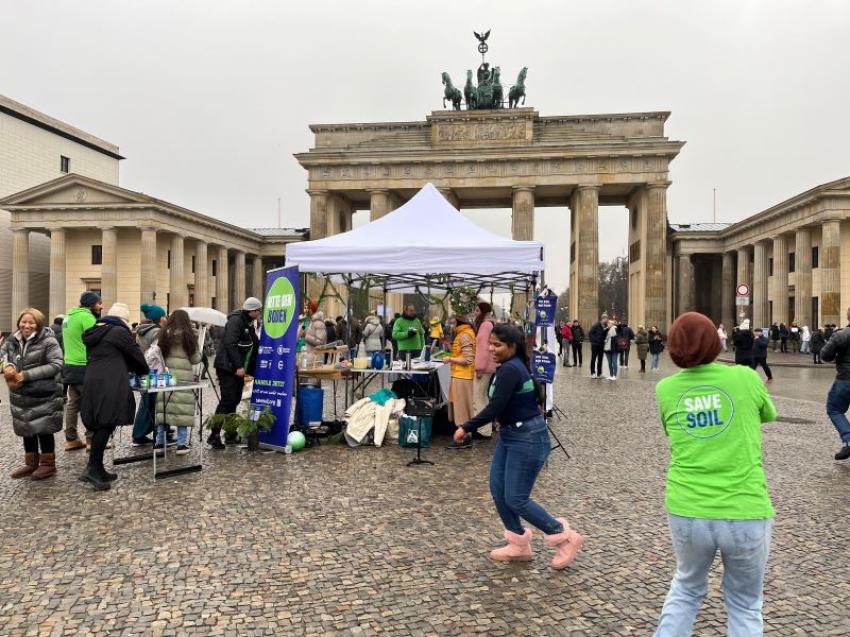People enjoying around the Brandenburg Gate in Berlin. Photo: Sujoy Dhar