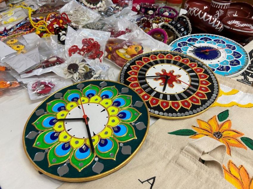 Handicrafts and artefacts at the fair. Photo: British DY HC