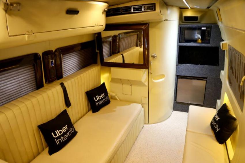 Interiors of Uber Intercity Motorhomes. Photo: Uber website