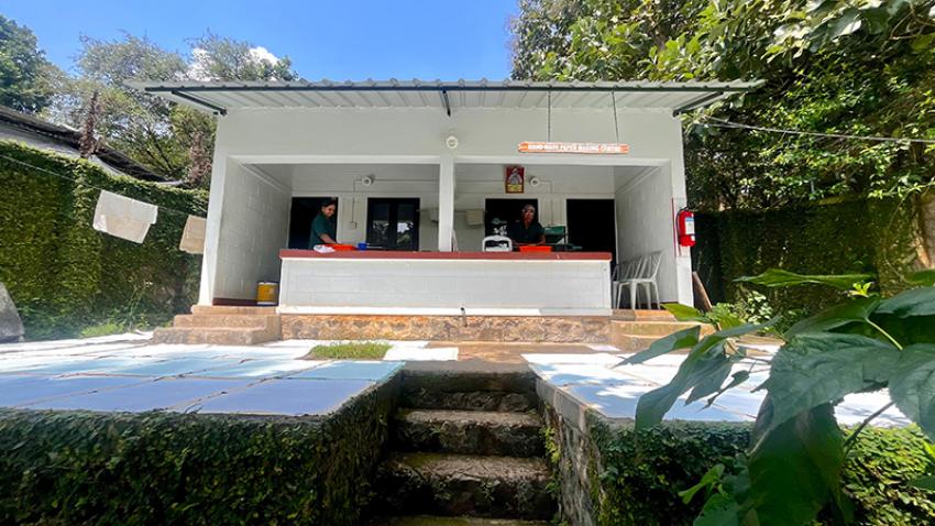 Handmade-paper making center at the resort