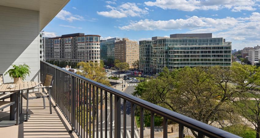 A terrace with a room with a view. Photo: AKA Washington Circle 